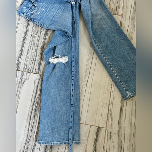 PAIGE Atley Ankle Flare Stretch Jeans Light Blue - Picture 12 of 16